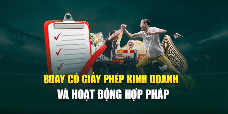 Chứng nhận hợp pháp của nhà cái uy tín 8Day